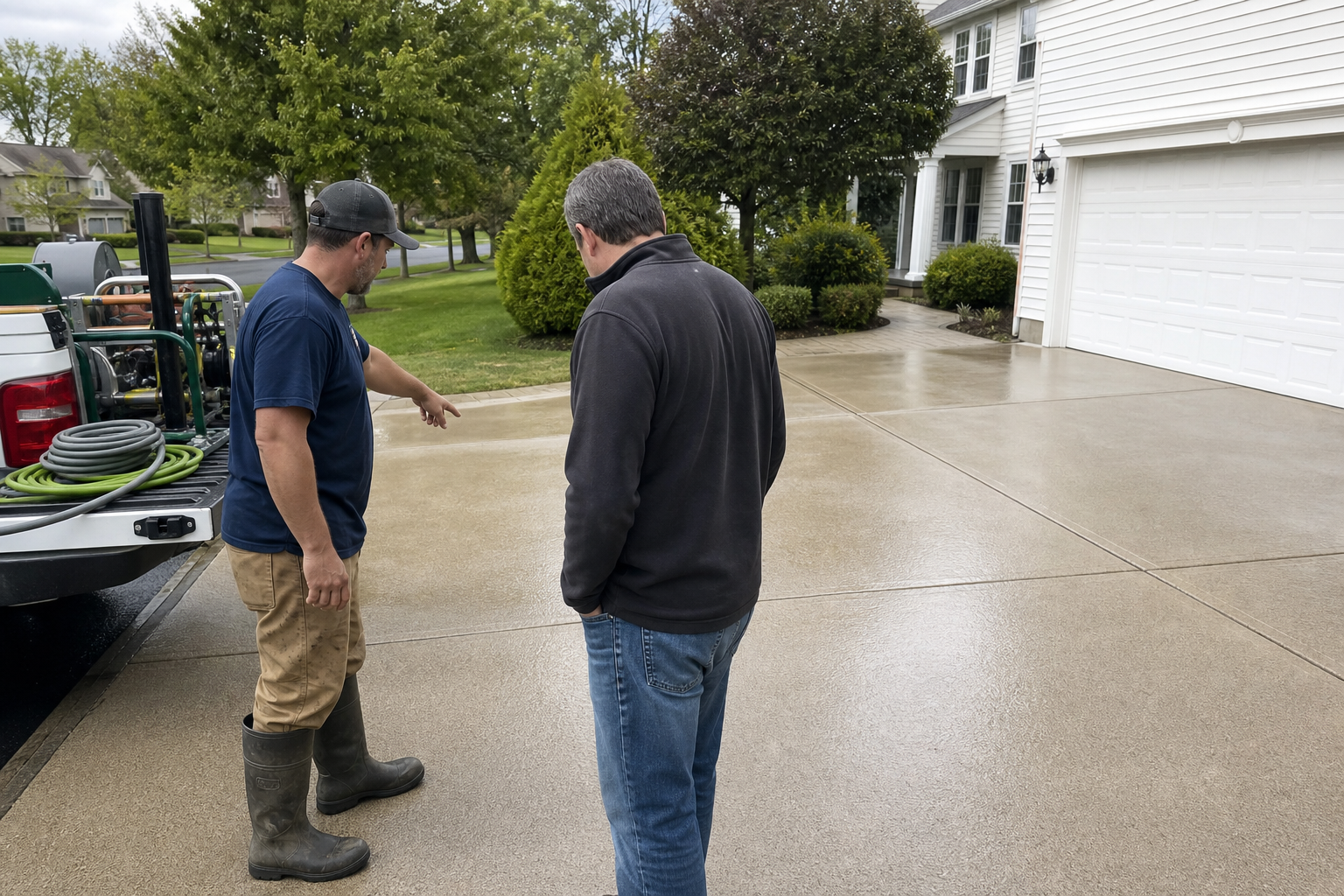 Owner walkthrough with a client in Langhorne