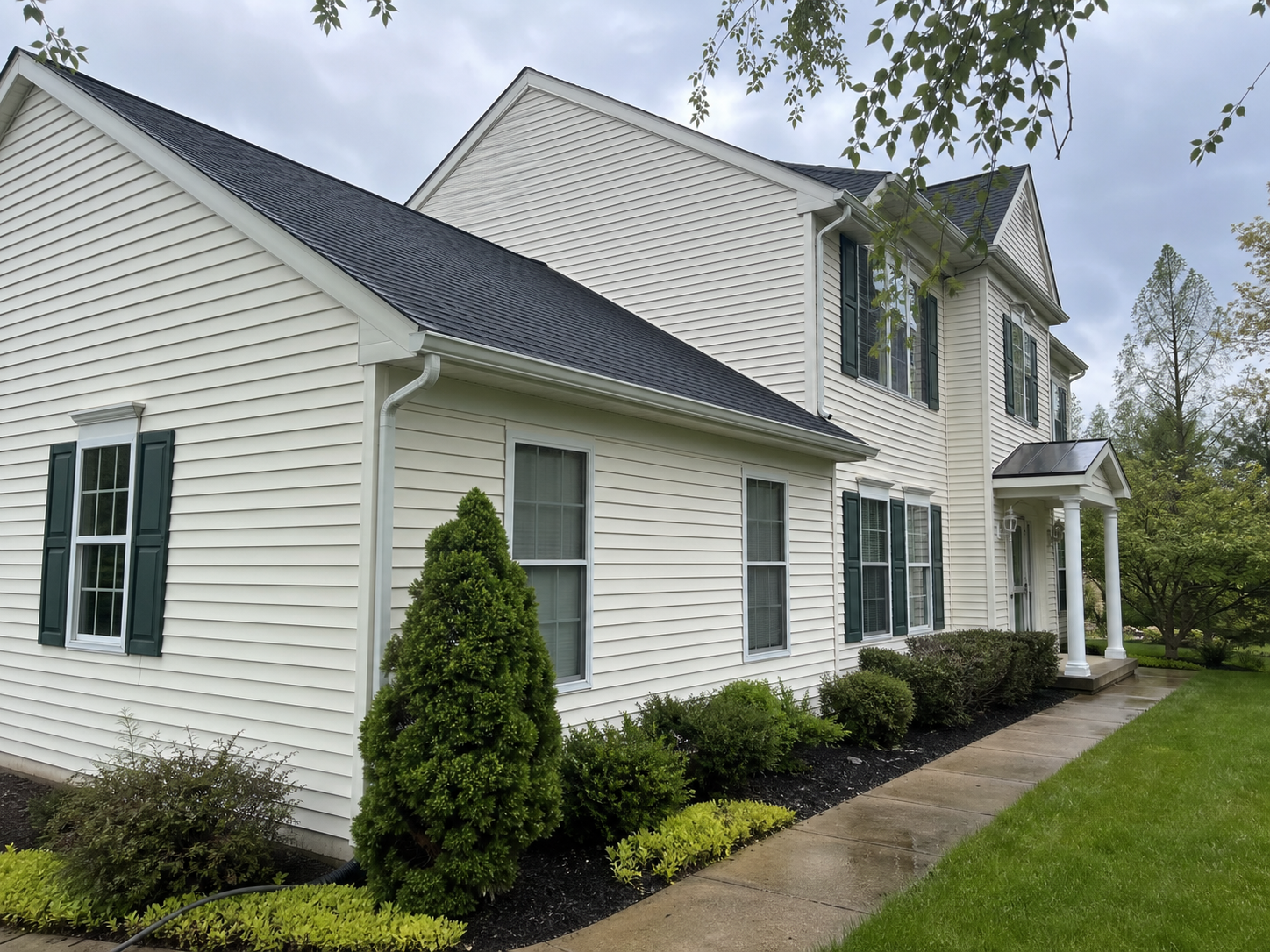 Soft washed siding project in Doylestown