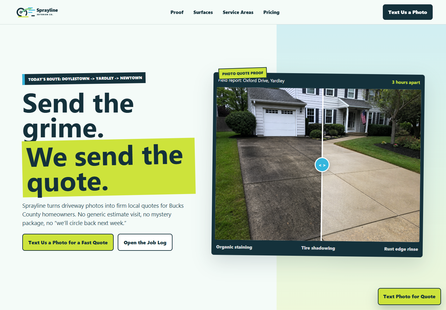 Sprayline Exterior Co. website